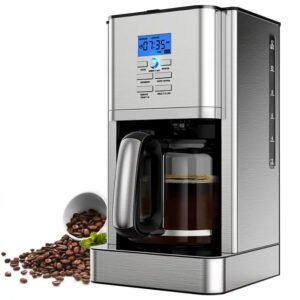 Stainless Steel 12 Cup Drip Coffee Maker